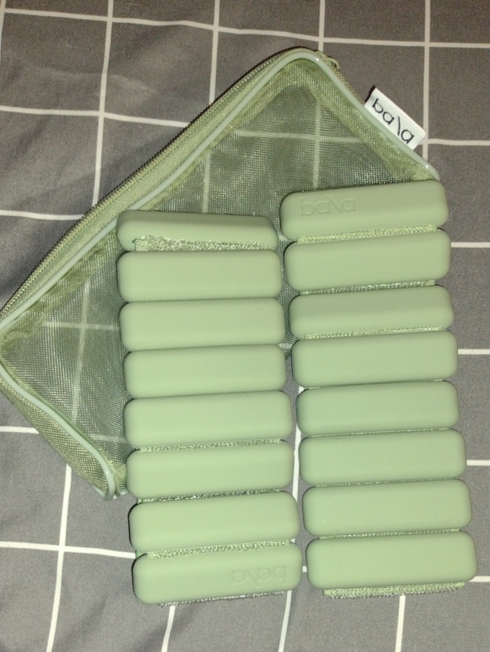 Bala 1 Pound Ankle Weights Sage Green Pilates Gym